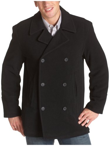 Andrew Marc Men's Norwich Wool Peacoat, Black at Amazon Men's