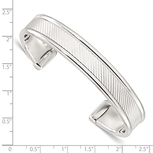 11.5Mm 925 Sterling Silver Polished Silver Plated Textured Cuff Breligious Guardian Angel Bracelet Jewelry Gifts For Women #TOP1