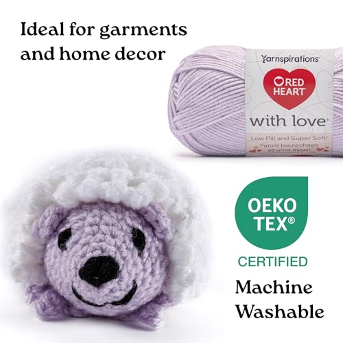 Image of Red Heart with Love Low Pill Yarn for Crocheting & Knitting, Black, 3-Pack | #4 Medium Worsted Weight 100% Low Pill Acrylic Crochet and Knitting Yarn for Blankets, Sweaters, Hats, 171 yards, 100g /3.5oz