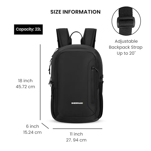 Image of Sherpani Getaway, Casual Daypack Backpacks, Laptop Backpack, 22L Travel Backpack for Men Women, Travel Gift, Fits 15'' Laptop, RFID Protection (Raven)