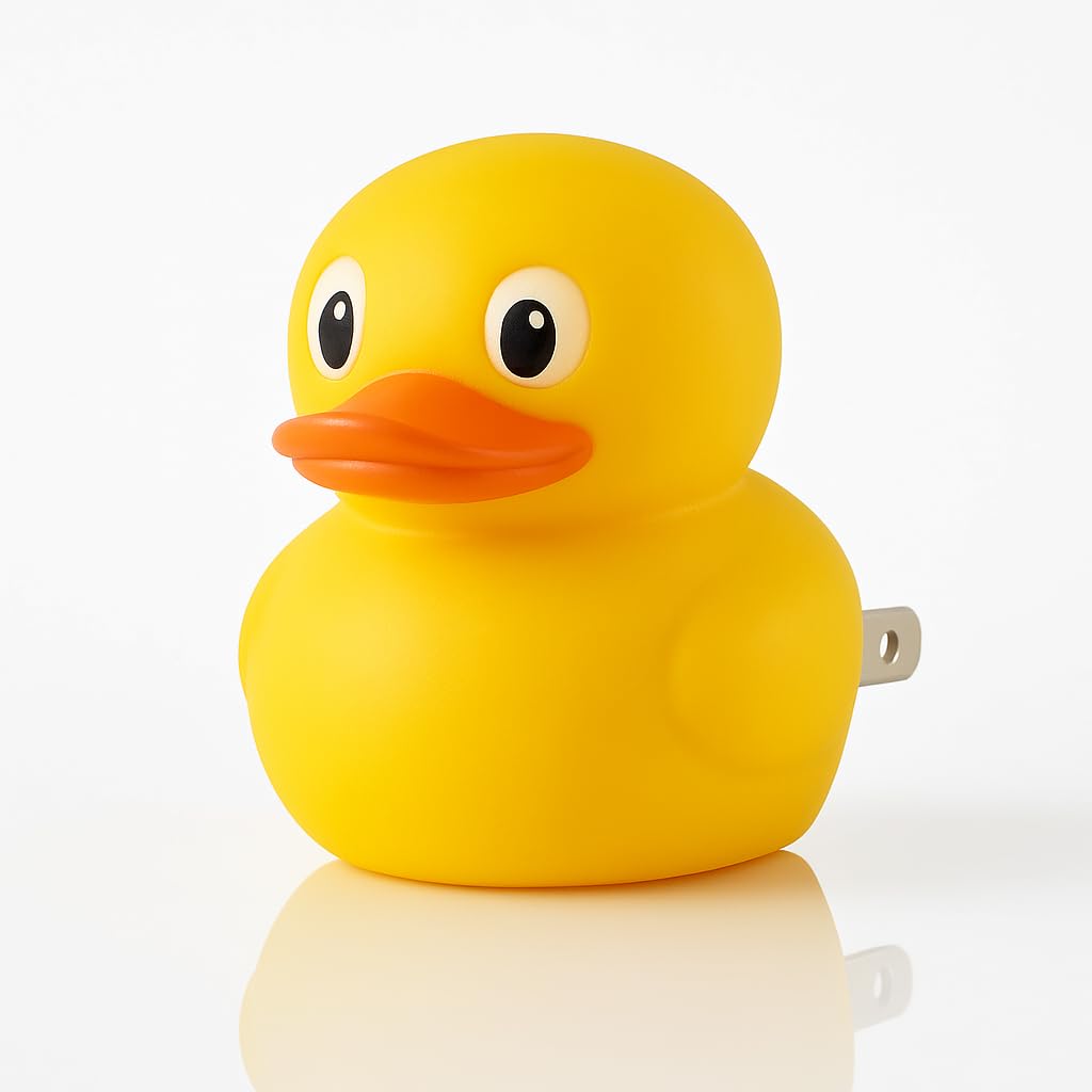K3M LED Duck Night Light Plug-in Automatic Dusk to Dawn Sensor Soft Glow for Bedroom Hallway Bathroom Stairway
