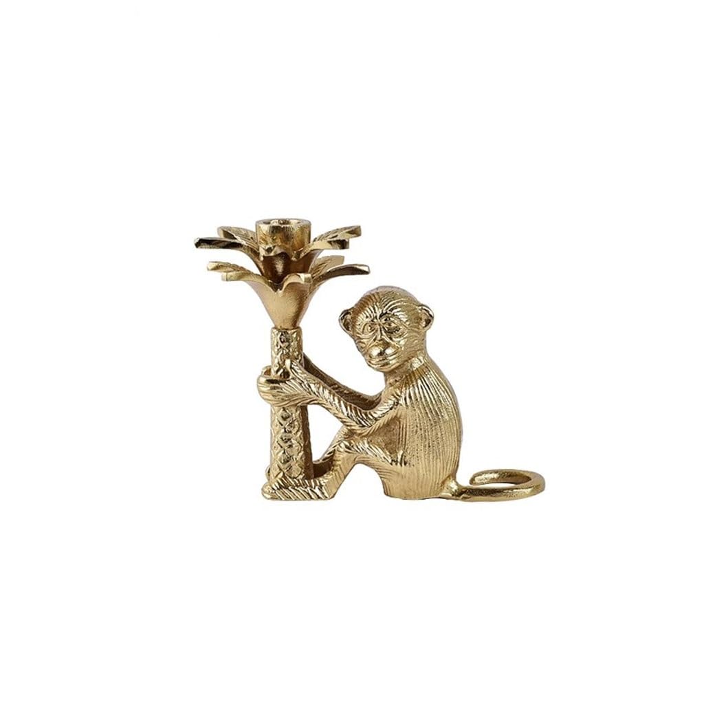 Candlesticks Holders Modern Aluminum Monkey Elephant Shape Golden Candlestick Ornaments Soft Decoration Candle Holders for Candlesticks