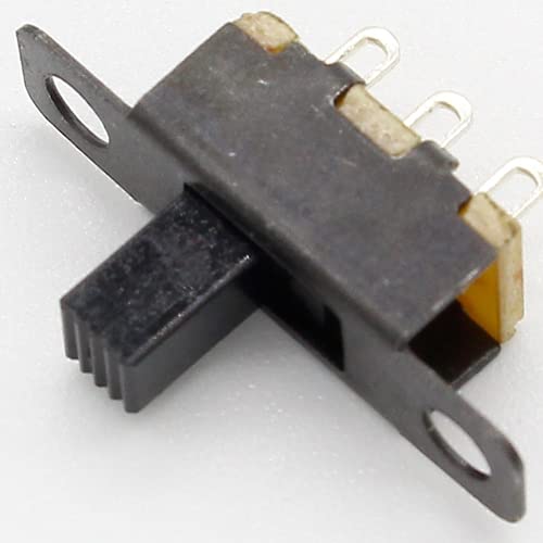 U-K 10 interrupteurs à glissière SPDT Noirs Mini Taille 5V 0.3A adaptés aux Petites alimentations de Bricolage Professional and Fashion