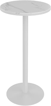 White Marble Bar Table Counter Height 75cm/95cm/105cm - Home Kitchen Breakfast Dining Pub Coffee Shop Apartment Cocktail Table Bar Furniture Size Height 105cm