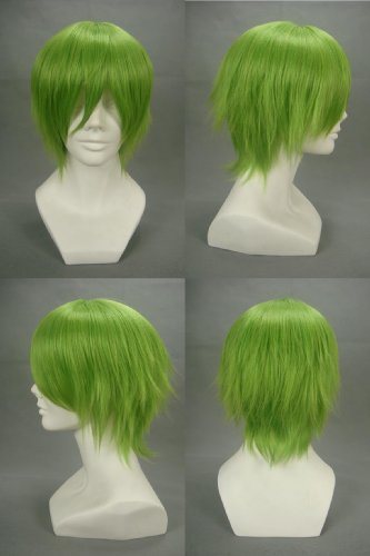 Tengs 12.6" 32cm Short Straight Cosplay Costume Wig - Green