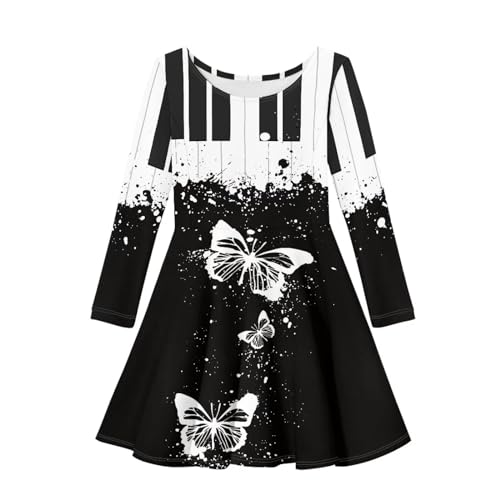 Cute Long Sleeve Dresses for Girls Size 3-16 Knee Length Dresses Girls Skater Dress for Fall Winter2