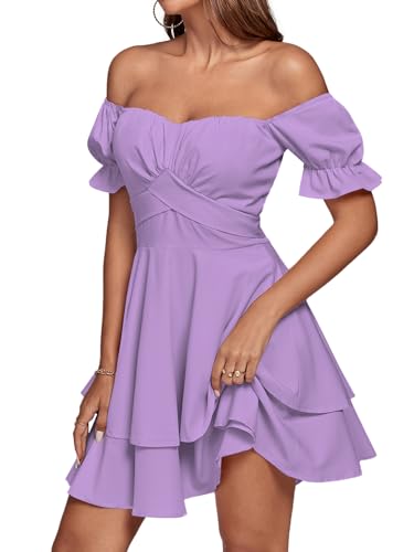 Image of LYANER Women's Off Shoulder Casual Dress