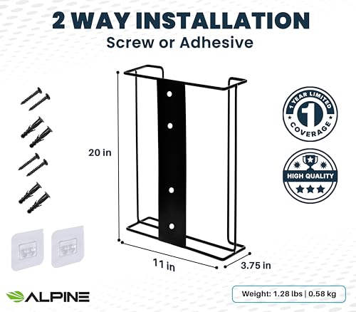 alpine glove holder for wall mount latex gloves - wire box dispenser for disposable gloves tissues masks wipes amp more - fits 4 boxes black