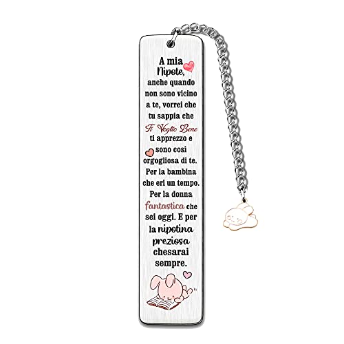 Nipote Segnalibri Regalo Compleanno Inspirational Segnalibro Metallo...