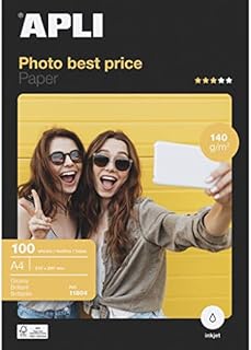 Apli Best Price Photo Paper Glossy 140gsm A4 Ref 11804 [100 Sheets]
