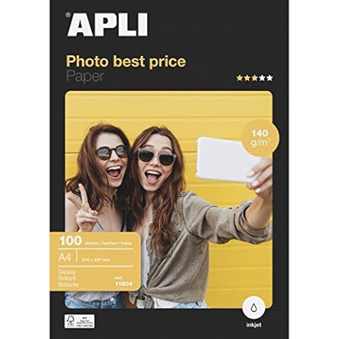 Apli Best Price Photo Paper Glossy 140gsm A4 Ref 11804 [100 Sheets] Cover