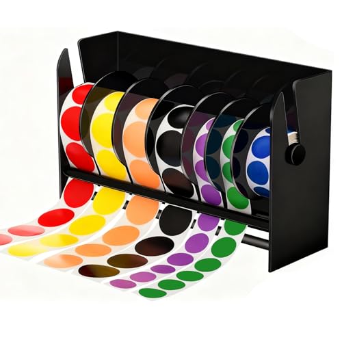 Distributeur d'étiquettes en acrylique pour organiser votre atelier créatif