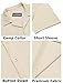 COOFANDY Mens Shirt Casual Button Down Regular Fit Fashion Camp Beach Tops Beige
