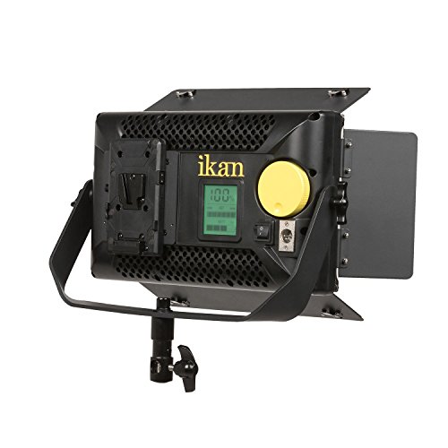 Ikan Lyra (3X) Bi-Color 3200K-5600K Soft Panel (3) 1 x Half Lighting Kit with Gold & V-Mount Battery Plate, Barn Dors, Stands and Case Included (LB5-3PT-KIT) - Black - Thumbnail 4