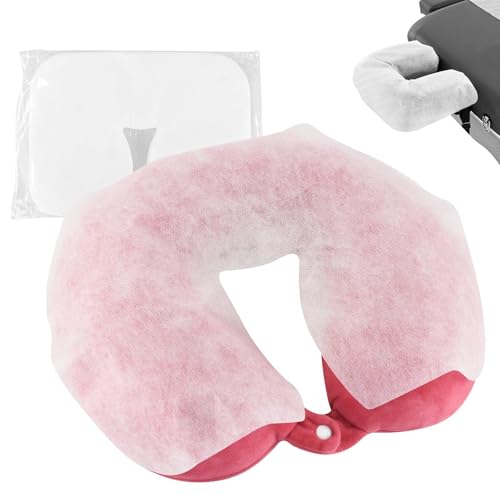 Disposable Face Cradle Covers Massage Face Cover Medical-Grade Ultra Soft Luxurious Non-Sticking SPA Headrest Covers for Massage Tables & Chairs (50 Sheets)