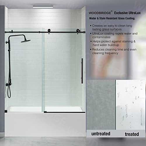WOODBRIDGE Frameless Bathtub Shower Doors 56-60