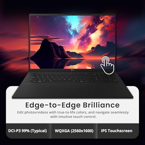 Image of LG Gram 17 inch Business Laptop, Copilot+ PC, 32GB RAM, 5TB Storage(4TB SSD+1TB Dock), 3.22 lbs Ultra Lightweight, Long Battery, Intel Ultra 9, WQXGA Touchscreen,Wi-Fi 7, Windows 11, Black