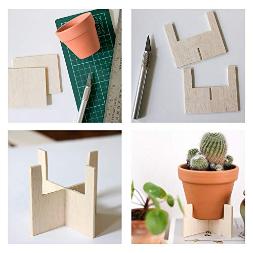 CRAFTIFF Balsa Wood Sheets Unfinished Thin Wood Pieces for Crafts 1/16 Thick 12\"x4\" - Pack of 6 (12\"x4\", Pack of 6)