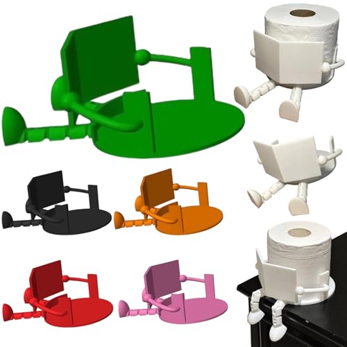 読書トイレットペーパーホルダー 読書トイレットペーパー収納ラック 自立 面白い 可愛い ティッシュロールオーガナイザー かわいい 楽しい ペーパーディスペンサー 取り付け簡単 リビングルーム キッチン 洗面所 バスルームアクセサリー 贈り物にも最適 (グリーン) [並行輸入品]