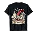 Rockabilly Girl Skull Pin-Up Hairstylist Friseur T-Shirt
