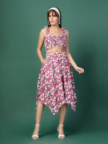 Image of OOMPH! Long Skirts for Women with Handkerchief Hem