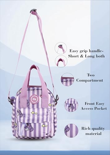 Image of PB Pearlbags Soft Crossbody Shoulder Or Hand Bag or Sling bag Water Resistant Anti Fall Stationery Storage Bag Handbag Clutch Bag Sweet Birthday Gift For 5-10 Years Children Students Girls