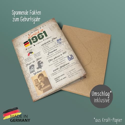 myDreamwork® Besondere Geburtstagskarte 65 – Inkl. Umschlag | Geschenkidee 65 Jahre | Karte zum 65. Geburtstag Frau & Mann – Lustige Geburtstagskarte – DIN A5