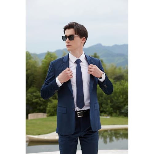 Men's Velvet 2 Piece Suit Two Button Slim Fit Tuxedo Blazer Party Dinner Jacket & Pants4