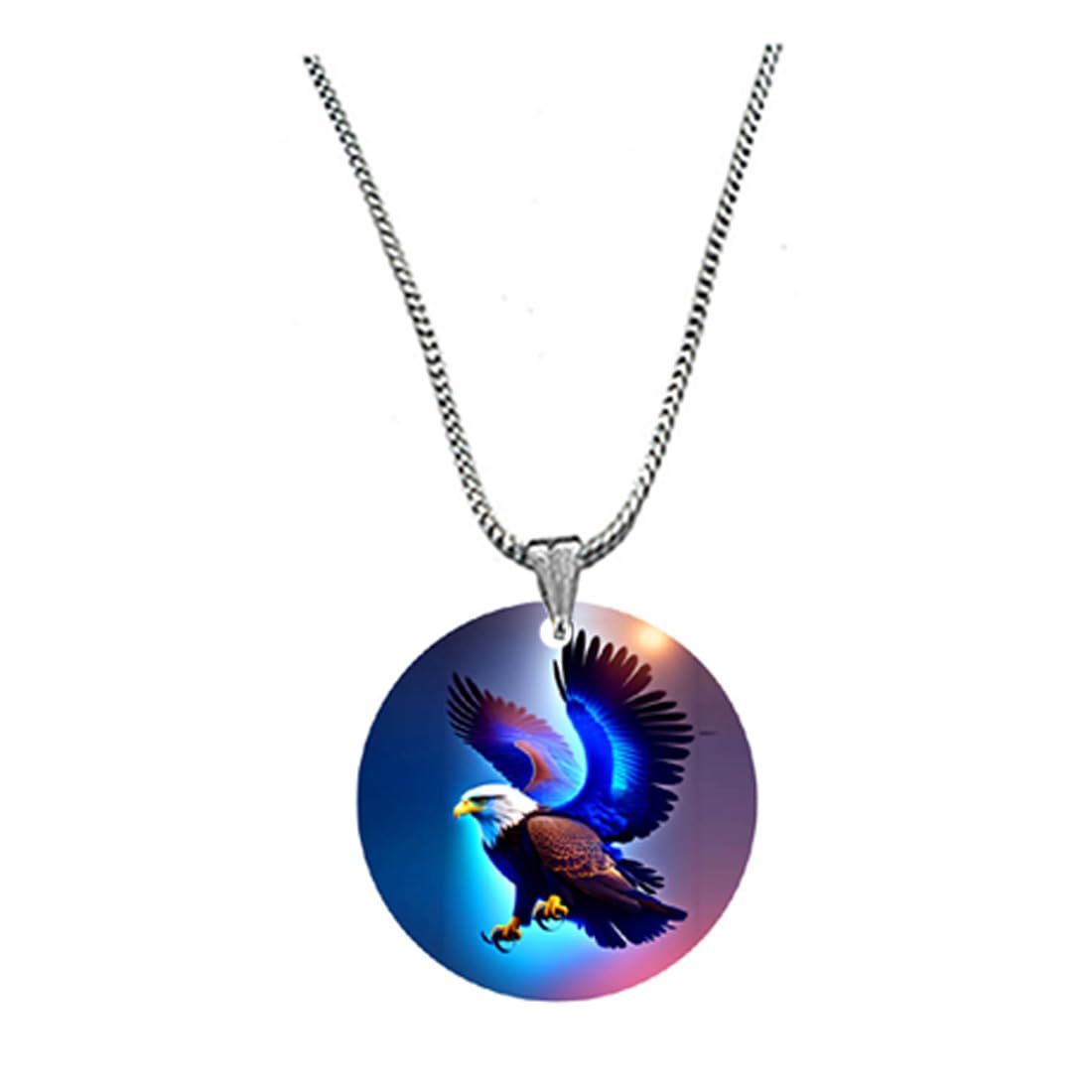 abhiora fashion Flying Eagle Good Luck Religious Symbol Snake Chain Pendant for Men and Women-picture-34