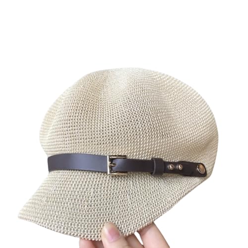 Chapeau de paille de plage style béret pour femme pour vos escapades d'été