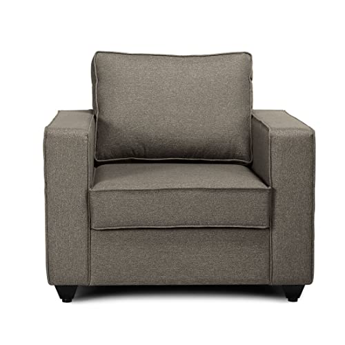 Image of Wakefit Sofa Set | 3 Year Warranty | Sofa 4 Seater, 4 Seater Sofa for Living Room, Wooden Sofa Set, Sofa Set 2+1+1 Seater - Napper(Omega : Grey)