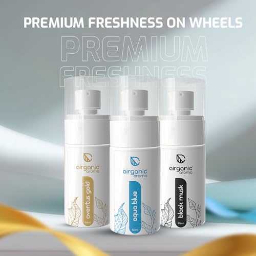 Image of Airganic aroma Aqua Blue Premium Spray Car Perfume (60 Ml) |Fine Fragrance Car Air Freshener | Car Accessory Interior| 400+ Car Fresheners Long Lasting Scent Spray | Car Accessories 2025