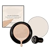 Foundation Cushion,Pilzkopf Luftkissen CC CremeMushroom Head Air Cushion Cc Cream,CC Cream Foundation Make Up Concealer for Face,Moisturizing Long-Lasting,Gleichmäßige Hautfarbe (Natur)