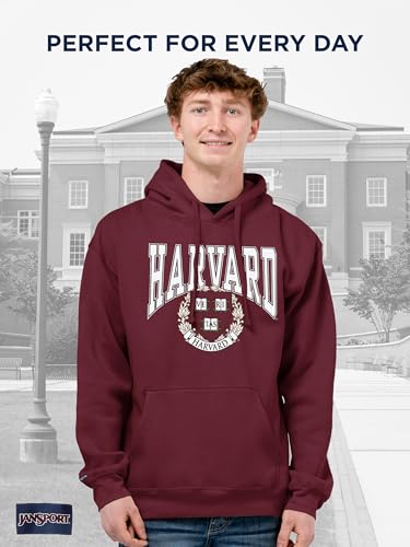 Image of JanSport NCAA Officially Licensed Rival Hoodie, Long Sleeve Unisex Sweatshirt, Cotton-Polyester Blend, Double-Layered Hood
