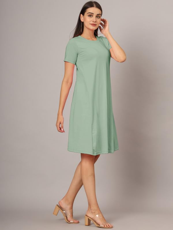Image of Women's A-Line Cotton Midi Dress