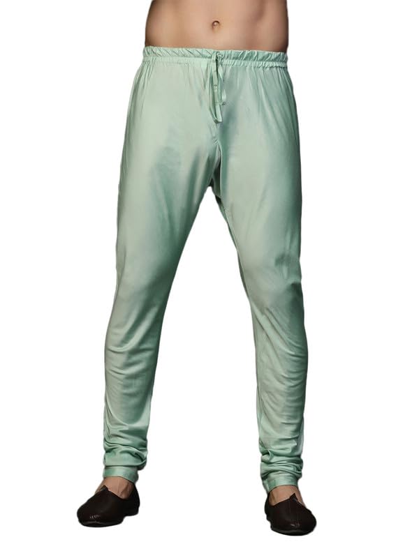 Churidar Veste homme vert aqua en coton mélangé confortable et anti-plis