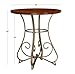 Powell 697-404 Hamilton Pub Table, Brushed Faux Medium Cherry wood Matte Pewter & Bronze metal 36