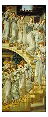 Image of Sir Edward Coley Burne-Jones - The Golden Stairs, vintage art, 12x8" (A4) Reproduction Poster Print