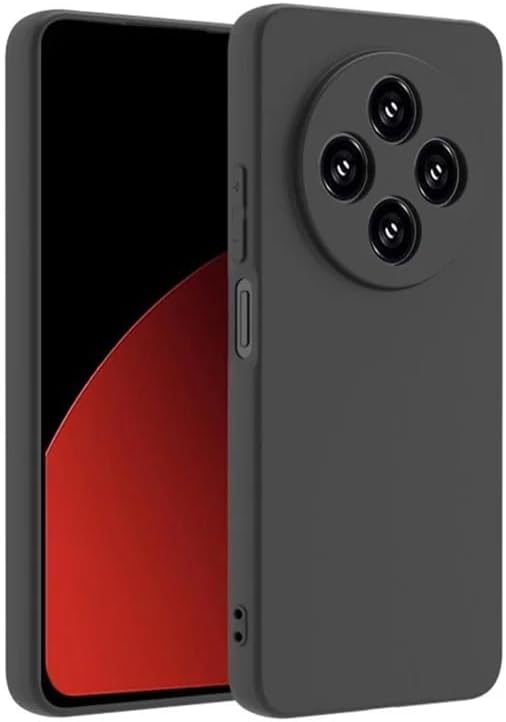 Case for Xiaomi Redmi 14C /14R / Poco C75 Black Slim Fit Soft Back TPU Cover Flexible Silicone Cover Matte for Xiaomi Redmi 14C /14R / Poco C75 by Emodil ® (Black)