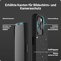 Mous für iPhone 15 Pro Hülle Kompatibel mit MagSafe - Limitless Gesprenkeltes Schwarzes Gewebe – Ansicht 4
