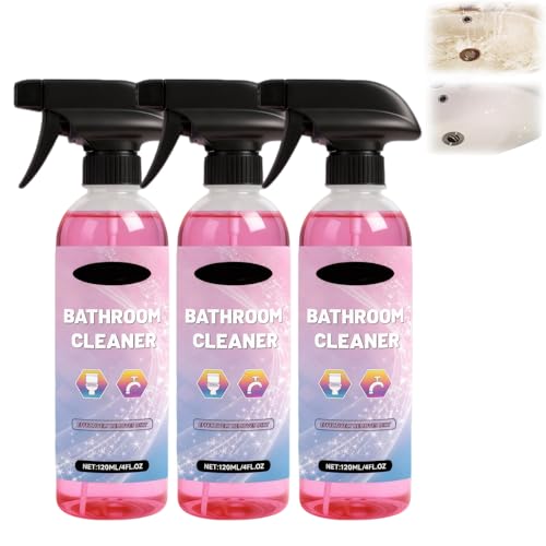 Image of Powerful Bathroom Foam Cleanering Spray, Stain Remover, Deodorizing Descaler Cleaner for Toilet Tub Sink Tile Floor Household Cleaning Supplies, All Purpose Bathroom Descaler Foam Cleanering. (3PCS)