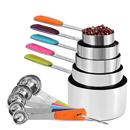 Comparison: Best Measuring Cups And Spoons Set 11 Bopei Measuring Cups and Spoons Set Stainless Steel 10 Piece for Cooking and Baking