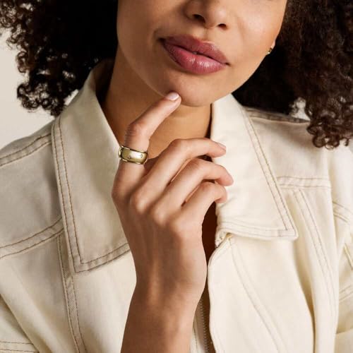 Fossil Anelli A Fascia Da Donna In Acciaio Inossidabile, Oro Polveroso, 8 - 2