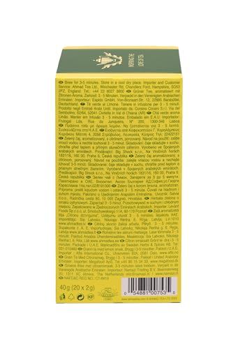 Ahmad Tea Lemon Green Tea, 20-Count Boxes (Pack of 6)