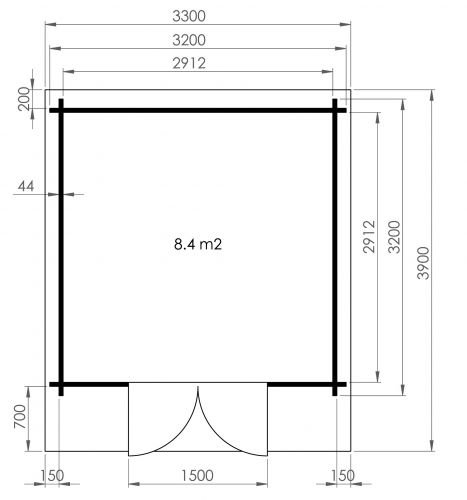 Alpholz Gartenhaus Anna-44 aus Massiv-Holz | Gerätehaus mit 44 mm Wandstärke | Garten Holzhaus inklusive Montagematerial… – Bild 5