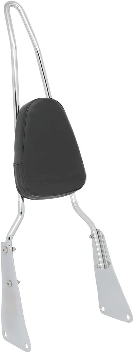 Newest Backrest Sissy Bar + Luggage Rack Leather Pad Compatible With Kawasaki Vulcan 1500 VN1500