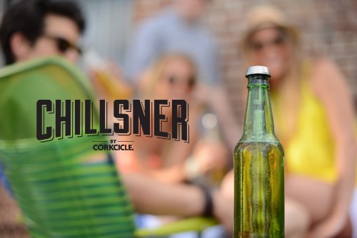 Corkcicle Chillsner Portable Freezable Stainless Steel No Ice In Bottle Beer Chiller for 9 Inch or Long Neck Bottles, Set of 2