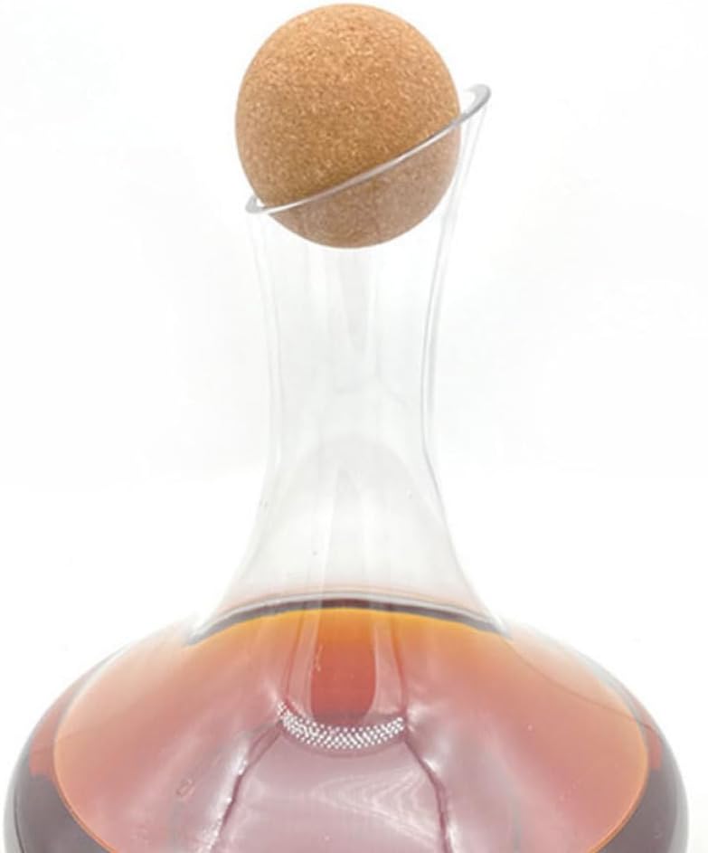 Wooden Wine Bottle Stopper Cork Ball 10cm Natural Soft Wood Portable Wine Stopper for Household Decanter Daily Use