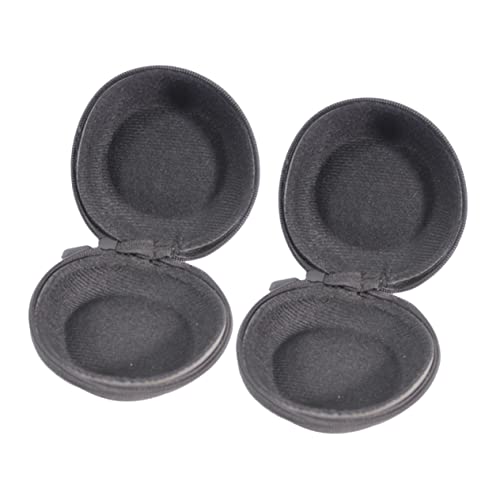 WOFASHPURET 2Pcs Quakeproof Watch Case Portable Storage Box for Watches High End Storage Holder with Detachable Sponges for Business Trips and Home Display Black