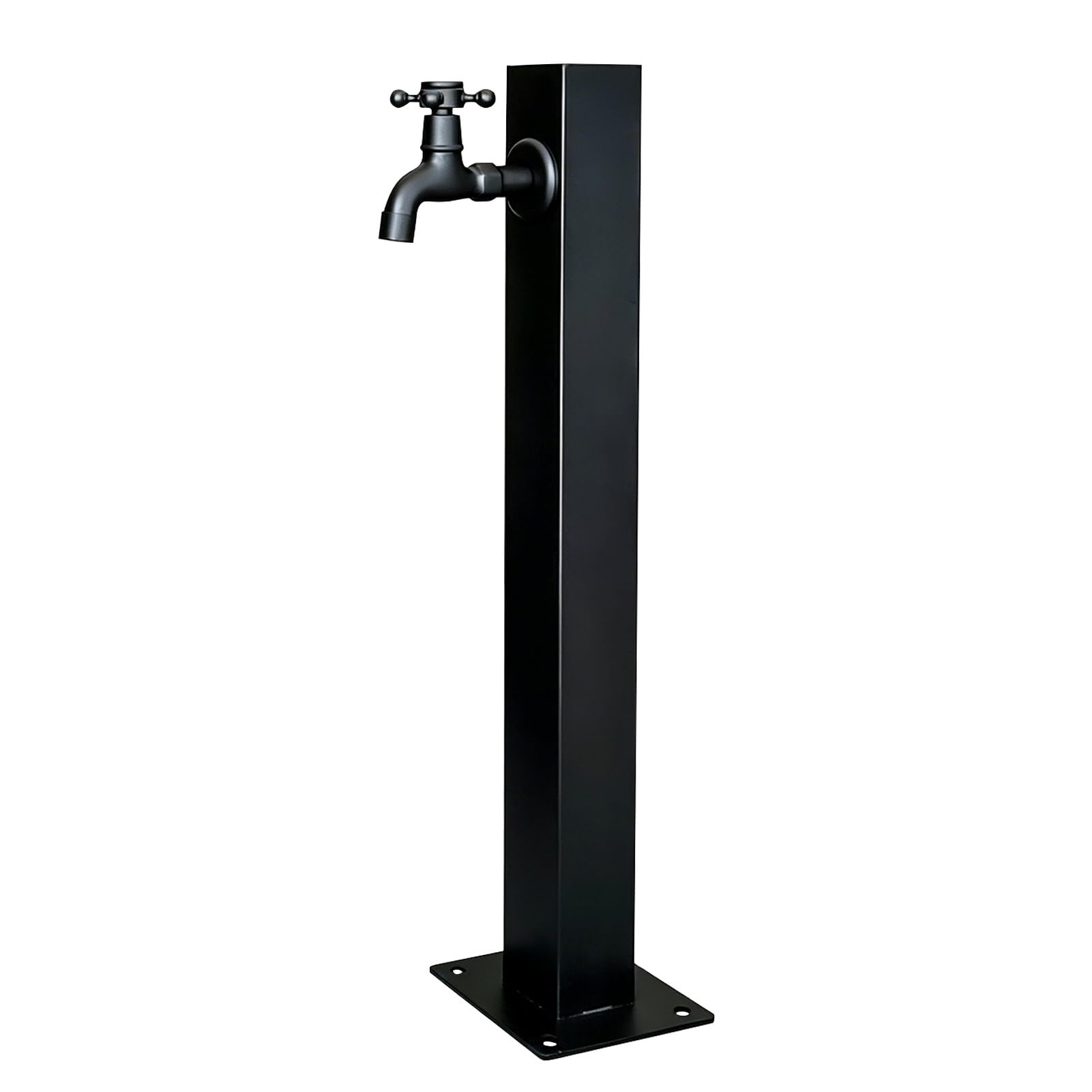 Freestanding Faucet Garden Water Column, Floor-Mounted Outdoor Yard Hydrant, 304 Stainless Steel Vertical Water Spigot Post for Backyard Irrigation Washing(A,Height: 95cm/37.4in)